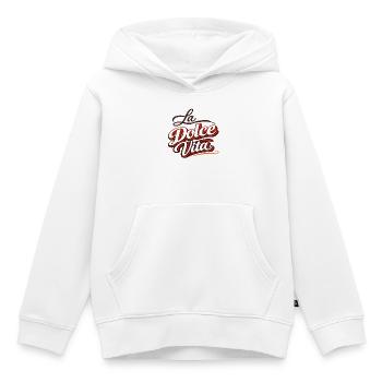 La Dolce Vita Retro Script - Kinder Premium Organic Hoodie - Weiß - Vorne - AI Model Kid Female (0cm)