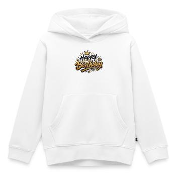 Happy Birthday - Kids Premium Organic Hoodie - white - Front - AI Model Kid Female (0cm)