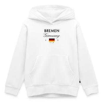 Bremen Deutschland Koordinaten Reise Souvenir - Kinder Premium Organic Hoodie - Weiß - Vorne - AI Model Kid Female (0cm)