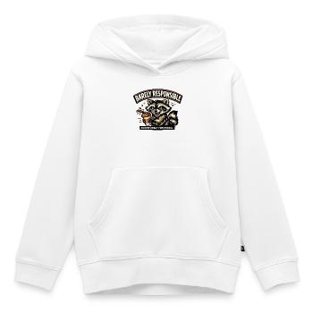 Kaum verantwortlicher Waschbärkaffee - Kinder Premium Organic Hoodie - Weiß - Vorne - AI Model Kid Female (0cm)