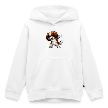 Dabbing King Charles Spaniel - Kinder Premium Organic Hoodie - Weiß - Vorne - AI Model Kid Female (0cm)