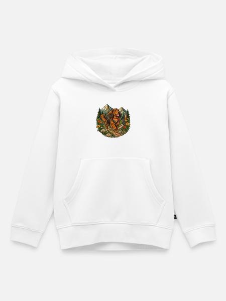 Wanderdackel - Kinder Premium Organic Hoodie - Weiß
