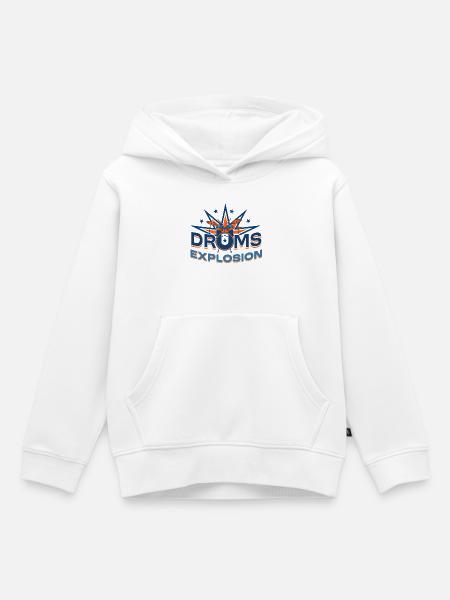 Drums Explosion Patriot Logo - Kinder Premium Organic Hoodie - Weiß