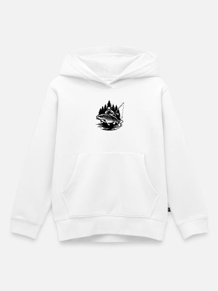 Waldfischer und Karpfen - Kinder Premium Organic Hoodie - Weiß