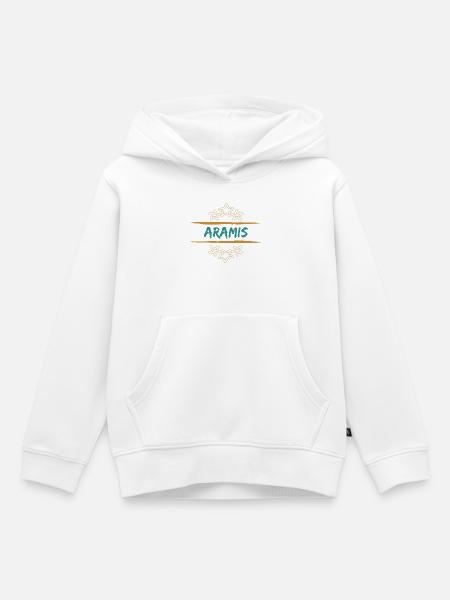 Geschenk für Aramis - Kinder Premium Organic Hoodie - Weiß