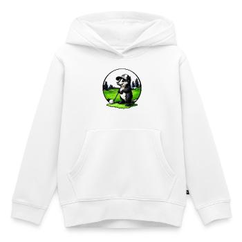 Stinktier Golfspieler - Kinder Premium Organic Hoodie - Weiß - Vorne - AI Model Kid Female (0cm)