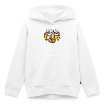 Faultier Spruch Humor Gemütlichkeit - Kinder Premium Organic Hoodie - Weiß - Vorne - AI Model Kid Female (0cm)
