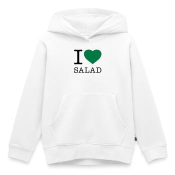J’ADORE LA SALADE - Sweat Premium à capuche enfant bio - blanc - Devant - AI Model Kid Female (0cm)
