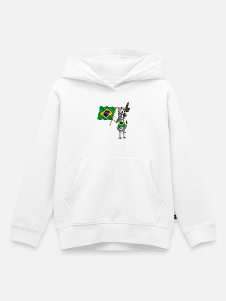 Brasilianer Zebra - Kinder Premium Organic Hoodie - Weiß