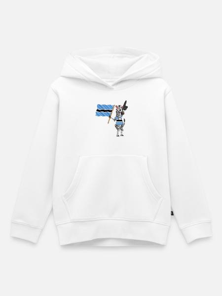 Botsuaner Zebra - Kinder Premium Organic Hoodie - Weiß