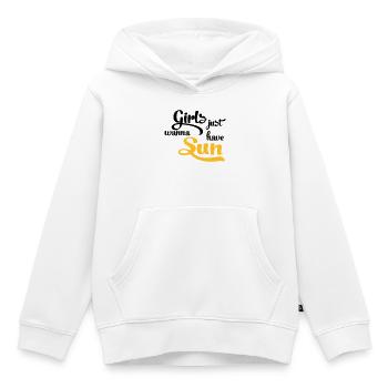 Sonne - Kinder Premium Organic Hoodie - Weiß - Vorne - AI Model Kid Female (0cm)