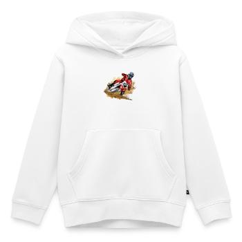 Motocross - Kinder Premium Organic Hoodie - Weiß - Vorne - AI Model Kid Female (0cm)