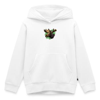 élan - Sweat Premium à capuche enfant bio - blanc - Devant - AI Model Kid Female (0cm)