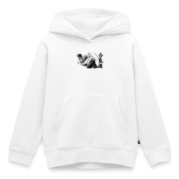 aikido - Sweat Premium à capuche enfant bio - blanc - Devant - AI Model Kid Female (0cm)
