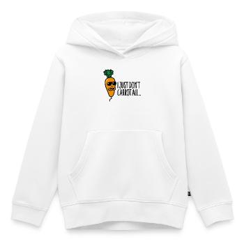 I just don't carrot all Lustige Vegan Wortspie - Kinder Premium Organic Hoodie - Weiß - Vorne - AI Model Kid Female (0cm)