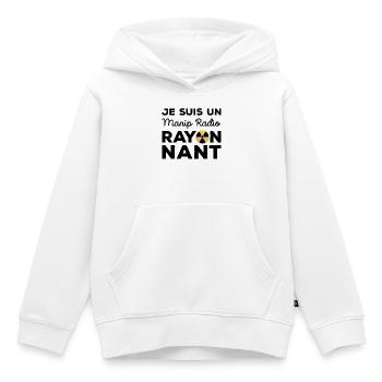 Je suis un manip radio rayonnant Humour Radiologie - Sweat Premium à capuche enfant bio - blanc - Devant - AI Model Kid Female (0cm)