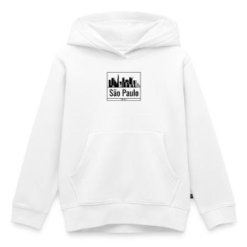 São Paulo Brésil Skyline Design - Sweat Premium à capuche enfant bio - blanc - Devant - AI Model Kid Female (0cm)