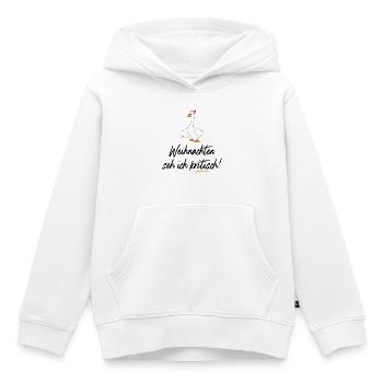 Lustige vegetarische Sprüche zu Weihnachten - Kinder Premium Organic Hoodie - Weiß - Vorne - AI Model Kid Female (0cm)
