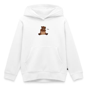 Bougon - Sweat Premium à capuche enfant bio - blanc - Devant - AI Model Kid Female (0cm)