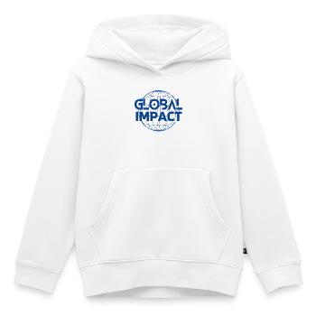 planète terre, mère nature, sauvez la planète - Sweat Premium à capuche enfant bio - blanc - Devant - AI Model Kid Female (0cm)