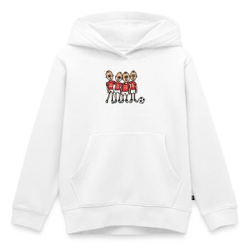 Club de football - qu’est-ce que vous regardez - Sweat Premium à capuche enfant bio - blanc - Devant - AI Model Kid Female (0cm)