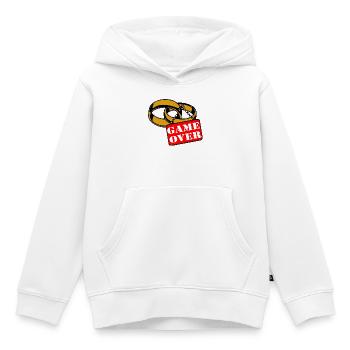 Enterrement de vie de garçon Bouclier de mariage Game over (25) - Sweat Premium à capuche enfant bio - blanc - Devant - AI Model Kid Female (0cm)