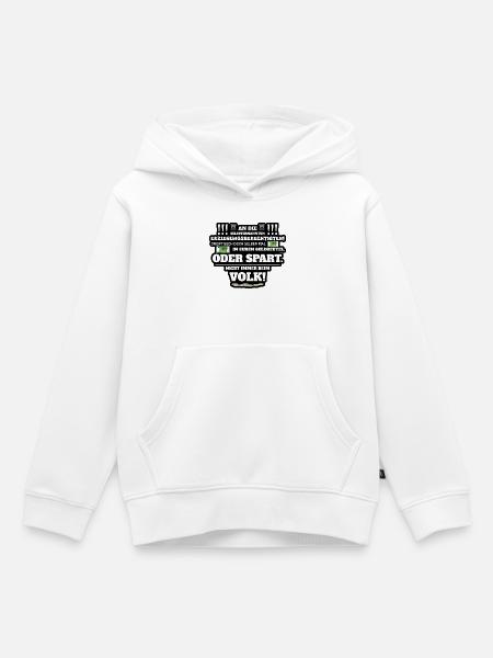 Nicht immer vom Volk - Kinder Premium Organic Hoodie - Weiß