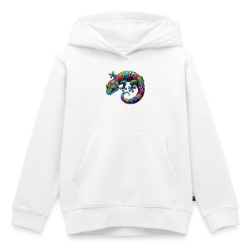 Gecko - Sweat Premium à capuche enfant bio - blanc - Devant - AI Model Kid Female (0cm)