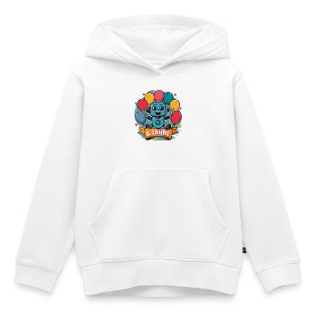 6 Jahre Kleiner Roboter mit bunten Luftballons - Kinder Premium Organic Hoodie - Weiß - Vorne - AI Model Kid Female (0cm)