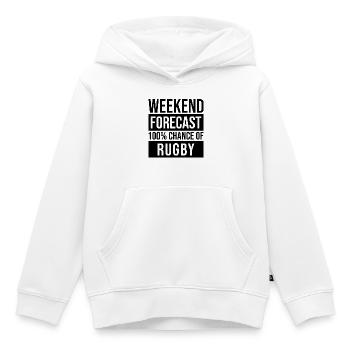 Rugby Rugby Rugby - Kinder Premium Organic Hoodie - Weiß - Vorne - AI Model Kid Female (0cm)