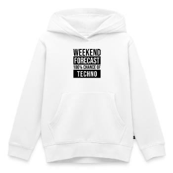 Techno Techno Techno - Sweat Premium à capuche enfant bio - blanc - Devant - AI Model Kid Female (0cm)