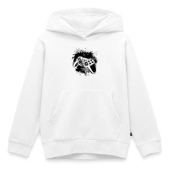 Manettes de jeu - Sweat Premium à capuche enfant bio - blanc - Devant - AI Model Kid Female (0cm)