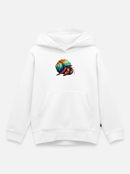 Einsiedlerkrebs - Kinder Premium Organic Hoodie - Weiß