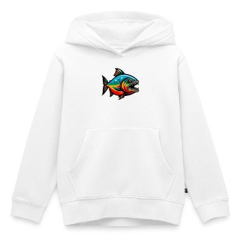 Piranha - Kinder Premium Organic Hoodie - Weiß - Vorne - AI Model Kid Female (0cm)