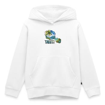 Watercolor Map Tahiti - Kids Premium Organic Hoodie - white - Front - AI Model Kid Female (0cm)
