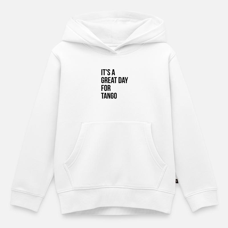tango - Sweat Premium à capuche enfant bio - blanc