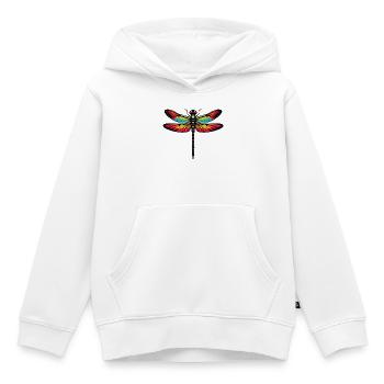 Dragonfly - Kids Premium Organic Hoodie - white - Front - AI Model Kid Female (0cm)