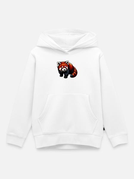 Kleiner Panda - Kinder Premium Organic Hoodie - Weiß
