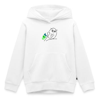 anniversaire. anniversaire décennie. humour. drôle - Sweat Premium à capuche enfant bio - blanc - Devant - AI Model Kid Female (0cm)