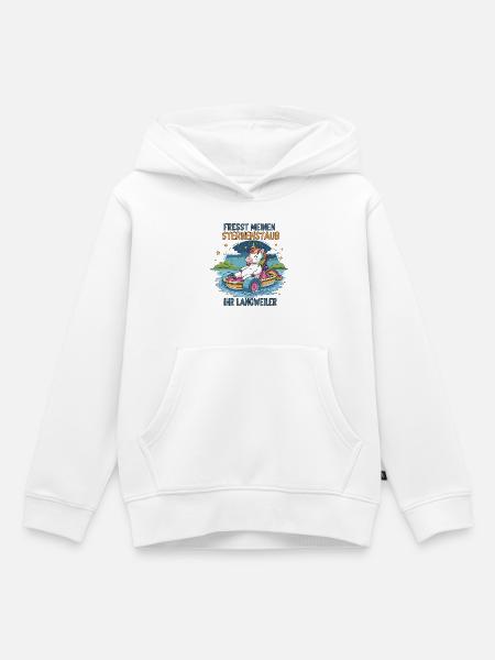 Einhorn Tretbootfahrt - Kinder Premium Organic Hoodie - Weiß
