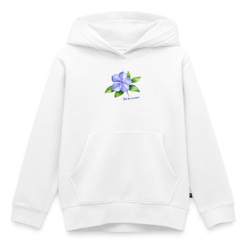 Vinca Minor - Watercolor botanical illustration - Kids Premium Organic Hoodie - white - Front - AI Model Kid Female (0cm)