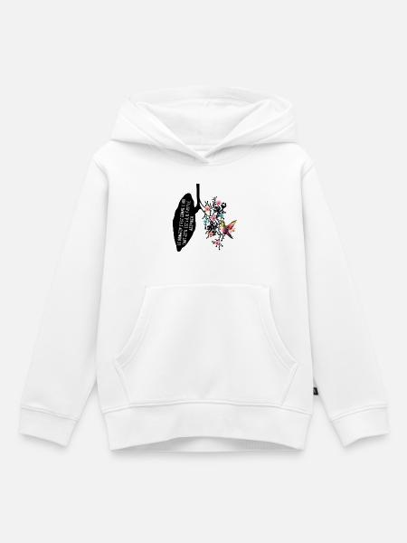 Zitat Design T-Shirt - Kinder Premium Organic Hoodie - Weiß