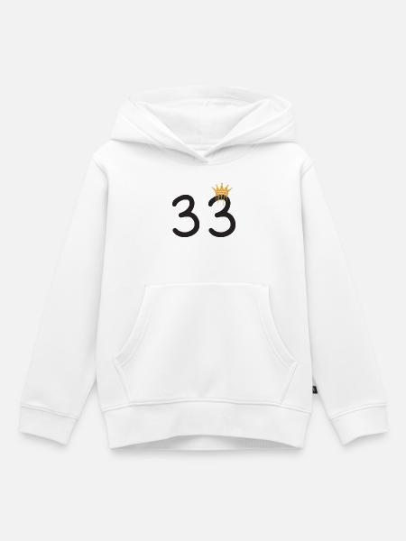 33 - Kinder Premium Organic Hoodie - Weiß