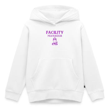 Gestionnaire d’installations - Sweat Premium à capuche enfant bio - blanc - Devant - AI Model Kid Female (0cm)
