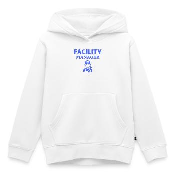 Gestionnaire d’installations - Sweat Premium à capuche enfant bio - blanc - Devant - AI Model Kid Female (0cm)