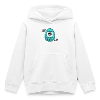 Batterie faible - Sweat Premium à capuche enfant bio - blanc - Devant - AI Model Kid Female (0cm)
