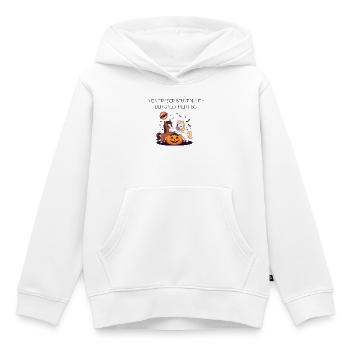 Halloween Traber Pferde Spruch Zitat - Kinder Premium Organic Hoodie - Weiß - Vorne - AI Model Kid Female (0cm)