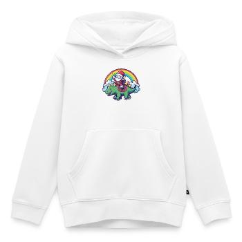 Dinosaurier stegosaurus Weihnachtsmann - Kinder Premium Organic Hoodie - Weiß - Vorne - AI Model Kid Female (0cm)