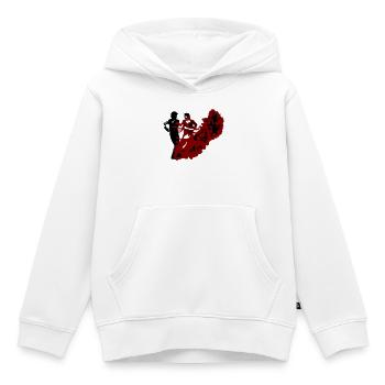 flamenco - Sweat Premium à capuche enfant bio - blanc - Devant - AI Model Kid Female (0cm)