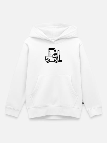 Gabelstapler - Kinder Premium Organic Hoodie - Weiß